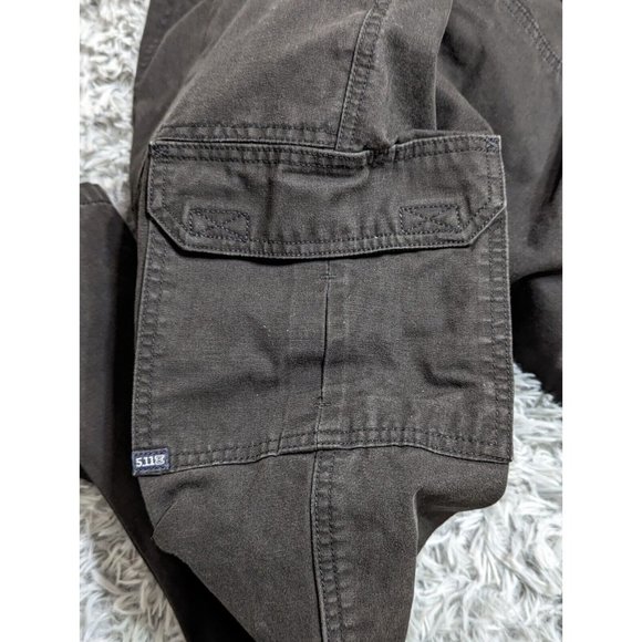 5.11 Tactical Mens Cargo Pants Size 44x32 Black Ripstop 74521 Icon 44/32 Cotton - Picture 5 of 10